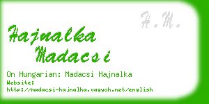 hajnalka madacsi business card